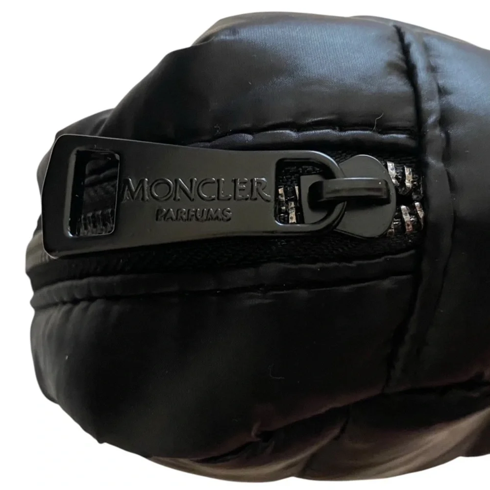 Moncler Black Toiletry Bag Cosmetic Makeup Bag Clutch NEW